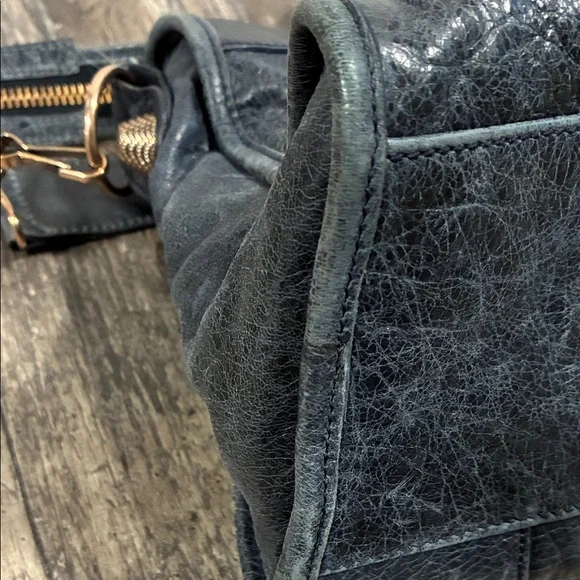 Balenciaga Dark Knight Lambskin Leather Giant 21 Rose Gold Motorcycle City Bag - Picture 10 of 15